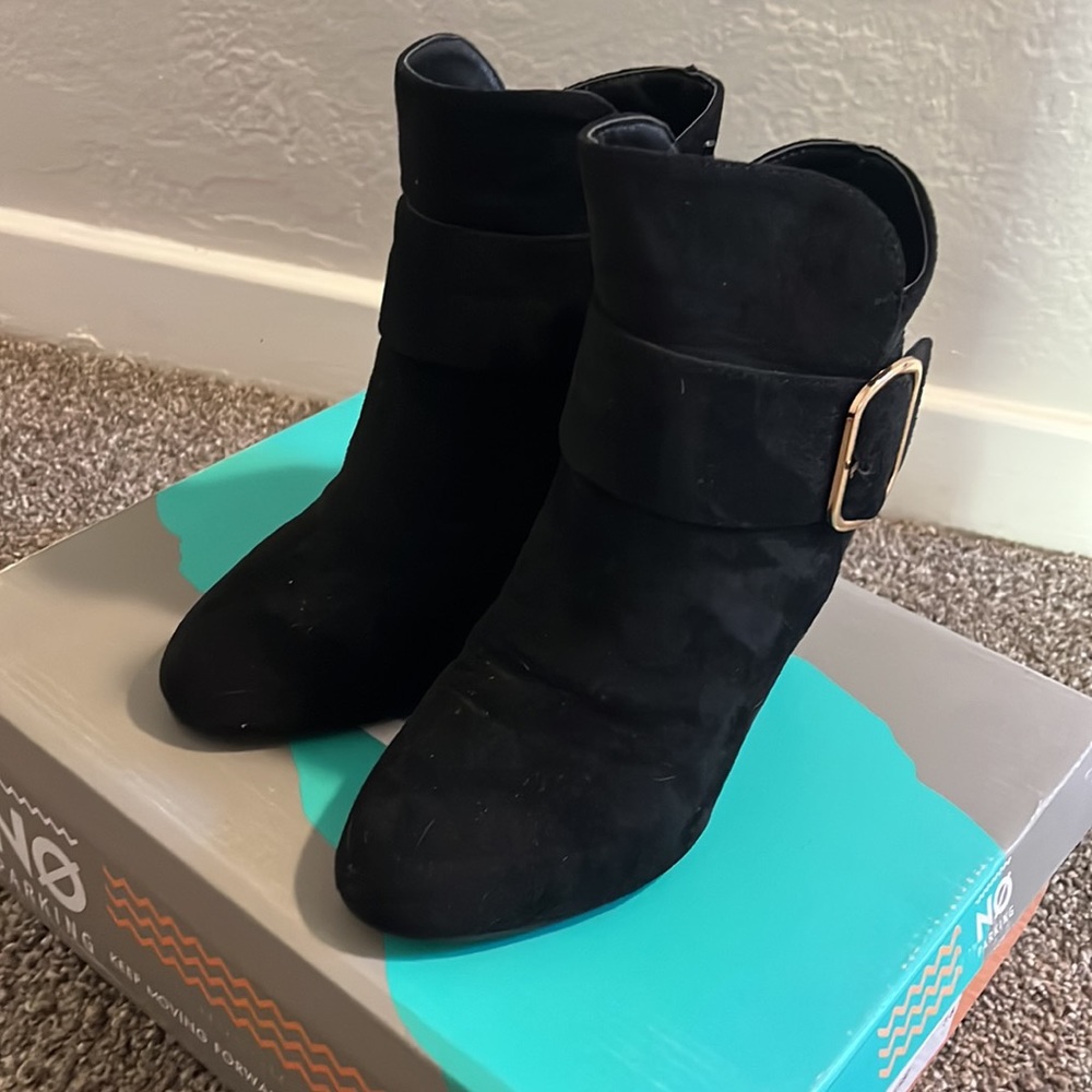 Suede Wedge Booties - Picture 5 of 7
